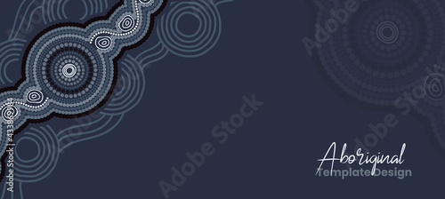 Banner design with aboriginal artwork