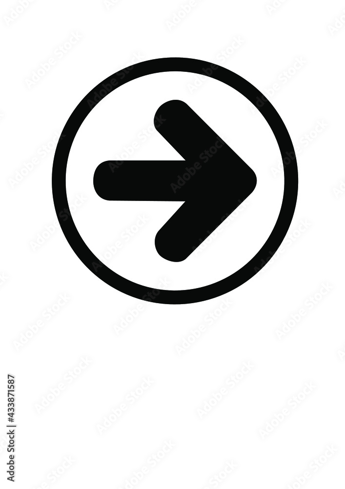 ARROW RIGHT ICON IN BLACK WITH CIRCULAR FRAME. VECTOR GRAPHIC RESOURCE ARROW RIGHT ICON IN BLACK WITH CIRCULAR FRAME. VECTOR GRAPHIC RESOURCE