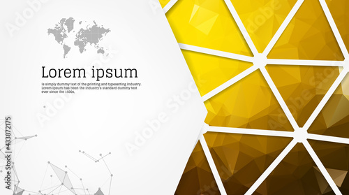 abstract background with geometric elements. Composition with triangles. Modern banner, message presentations or identity layouts