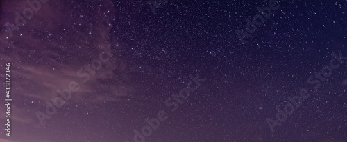 Fototapeta Naklejka Na Ścianę i Meble -  Purple night sky full of stars as background