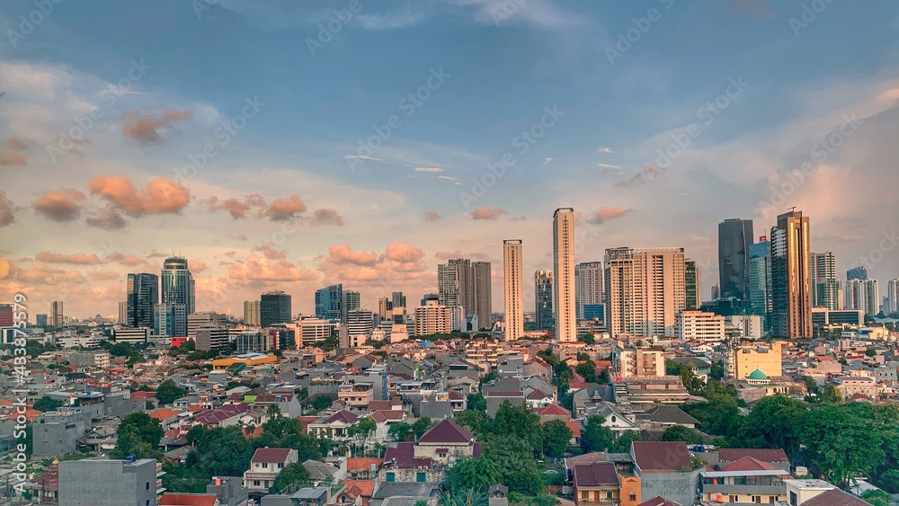Obraz premium Jakarta Cityscape in the sunny afternoon