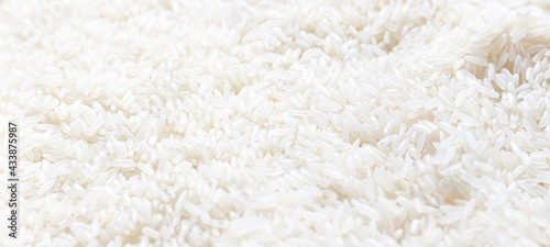 Close up detail of white rice