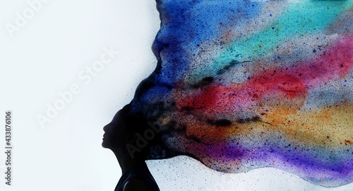 Konstfotografi Mental Health, Imagination and Creativity Concept