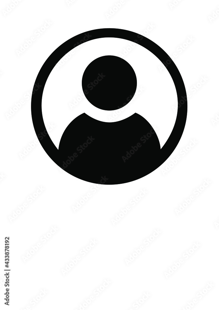 SILHOUETTE OF PERSON ICON IN BLACK WITH CIRCULAR FRAME SILHOUETTE OF PERSON ICON IN BLACK WITH CIRCULAR FRAME