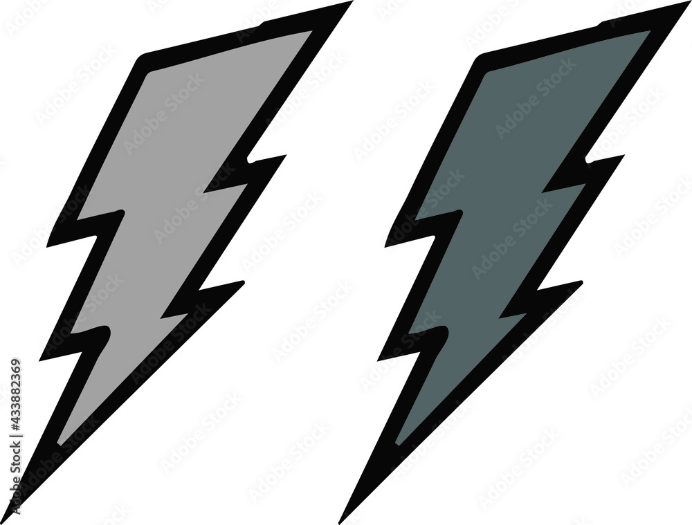 lightning icon on white background lightning icon on white background