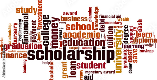 Scholarship word cloud