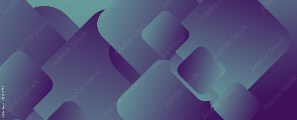 Obraz premium Square shapes composition geometric abstract background. 3D shadow effects and fluid gradients. Modern overlapping forms