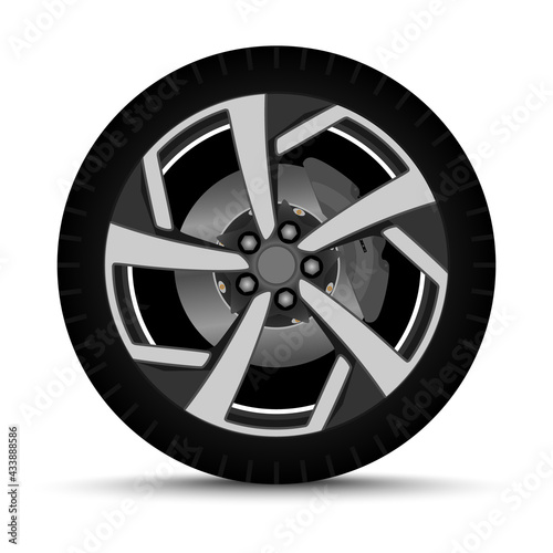 Car wheel. Tire with brake system © kupchynskyi12