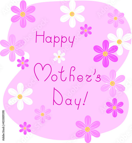 Mother's day, wedding , greetings , invitation pink vector banner with flowers.