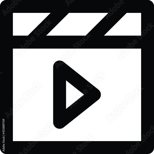 Music Clapboard Bold Line Icon