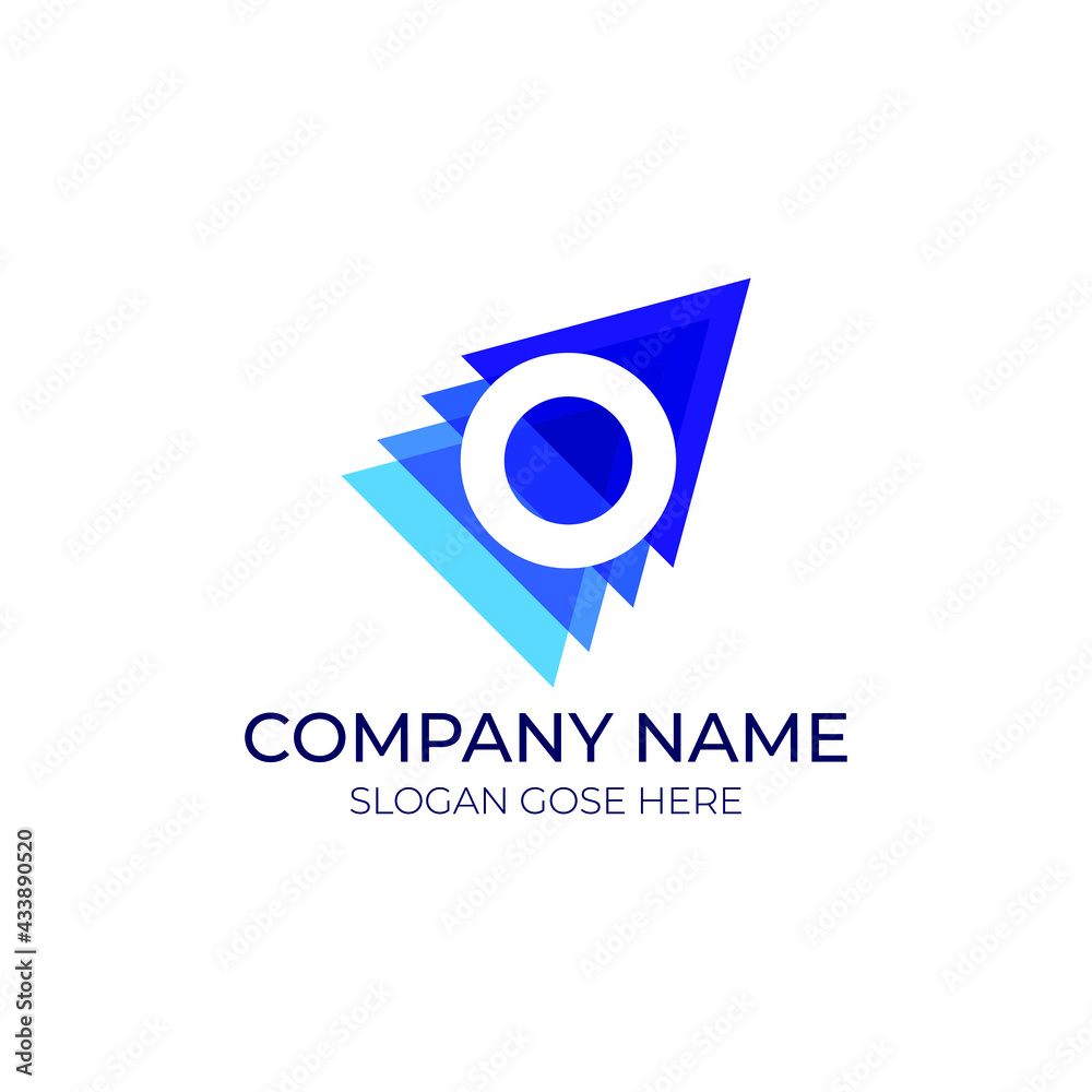 Modern o letter logo । technology O Logo design । rocket logo । up logo