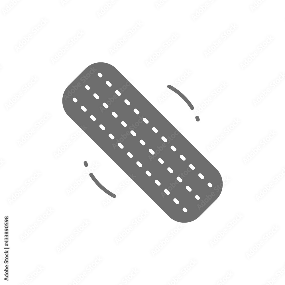 Vector nail file, manicure salon gray icon. Vector nail file, manicure salon gray icon.