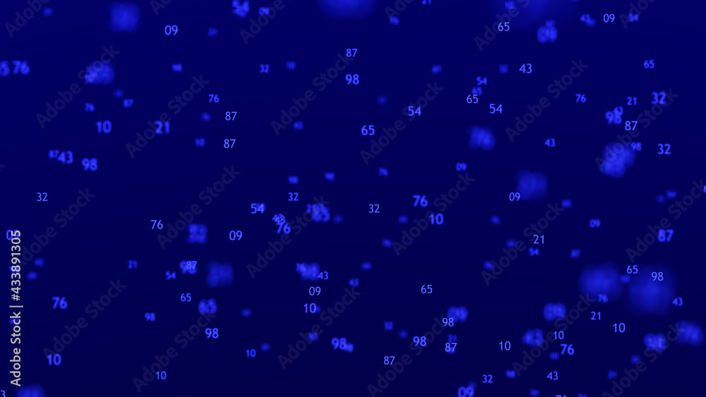 The texture of the numbers. Finance data concept. Font design for logos, posters, invitations. Matrix background. Numbers background. 3d rendering