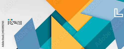 Free Download Shiny color triangles and geometric shapes vector abstract background - GFXLoad