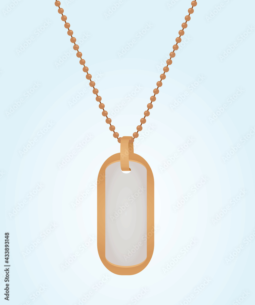 Fototapeta premium ID tag chain. vector illustration