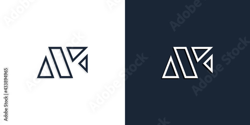Abstract line art initial letters AF logo.