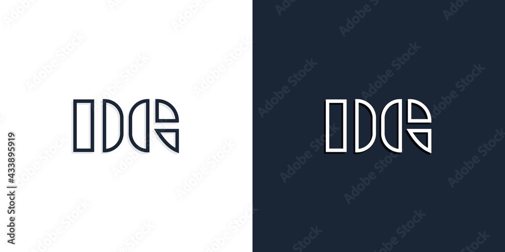 Abstract line art initial letters DG logo. Stock Vector | Adobe Stock