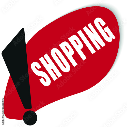 RED BANNER ILUSTRATION STAIN SHOPPING