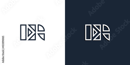 Abstract line art initial letters EG logo.