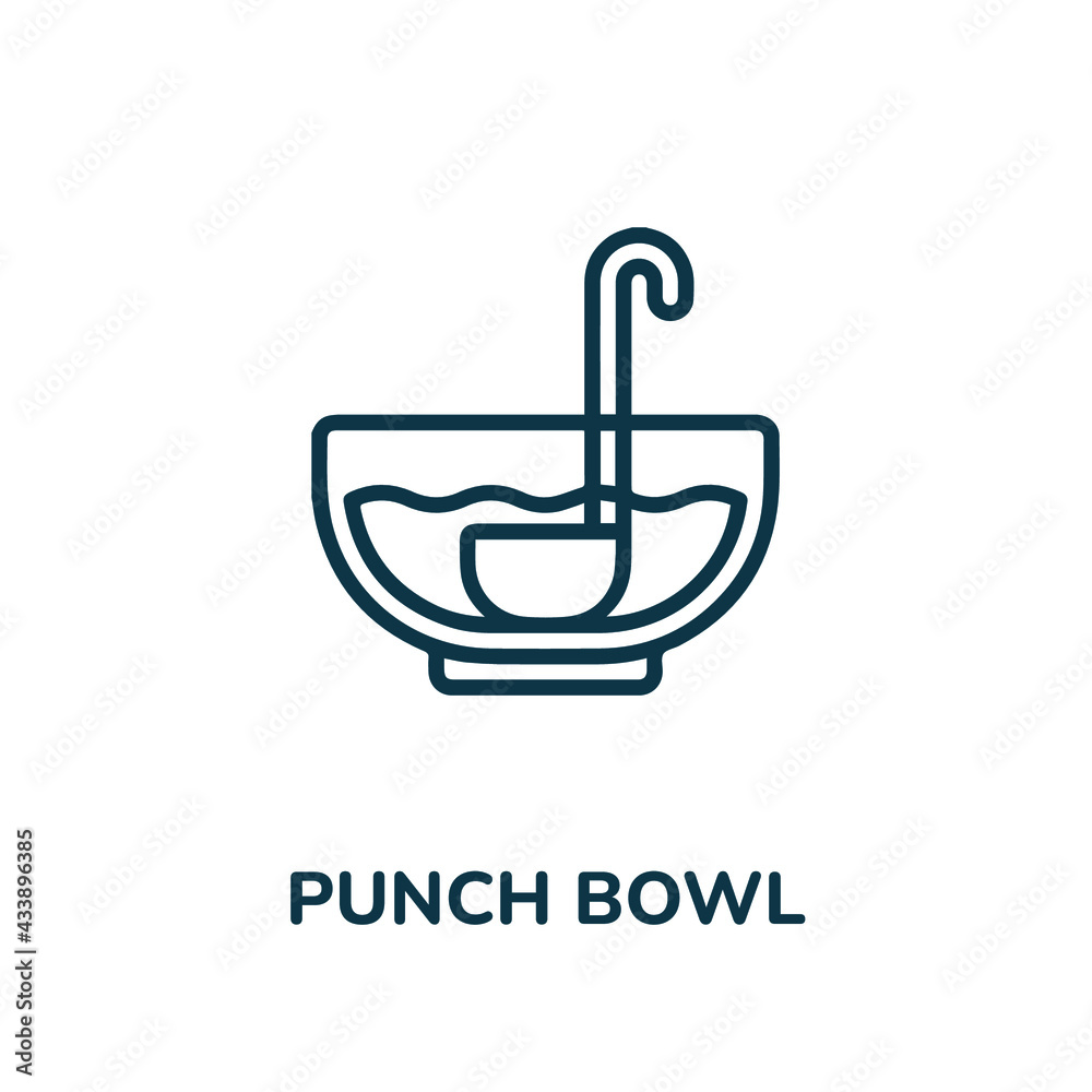 punch bowl icon vector. punch bowl icon vector symbol illustration. Modern simple vector icon for your design.