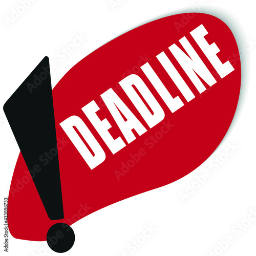 RED BANNER ILUSTRATION STAIN DEADLINE
