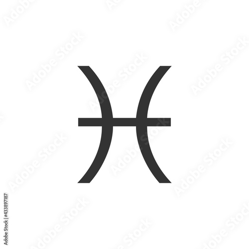 Pisces icon isolated on white background. Zodiac symbol modern, simple, vector, icon for website design, mobile app, ui. Vector Illustration