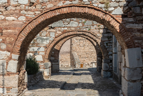 Views and Impressions of Hosios Loukas monastery. Hosios Loukas (Greek: Ὅσιος Λουκᾶς) is a historic walled monastery situated near the town of Distomo, in Boeotia, Greece. 10.08.2019