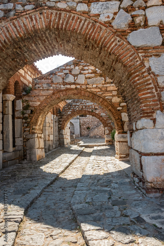 Views and Impressions of Hosios Loukas monastery. Hosios Loukas (Greek: Ὅσιος Λουκᾶς) is a historic walled monastery situated near the town of Distomo, in Boeotia, Greece. 10.08.2019 © Karl Allen Lugmayer