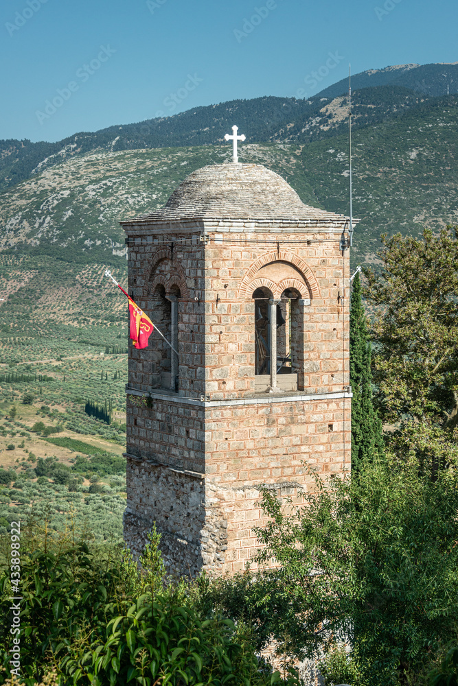 Views and Impressions of Hosios Loukas monastery. Hosios Loukas (Greek: Ὅσιος Λουκᾶς) is a historic walled monastery situated near the town of Distomo, in Boeotia, Greece. 10.08.2019