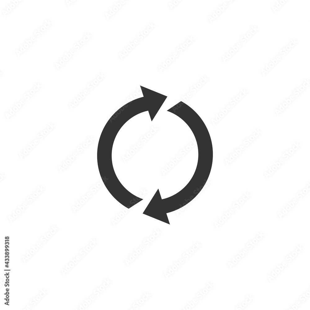 Rotation icon isolated on white background. Recycle symbol modern, simple, vector, icon for website design, mobile app, ui. Vector Illustration Rotation icon isolated on white background. Recycle symbol modern, simple, vector, icon for website design, mobile app, ui. Vector Illustration