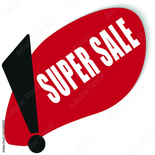 RED BANNER ILUSTRATION STAIN SUPER SALE