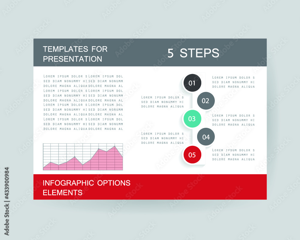 Set of different charts and templates for infographic