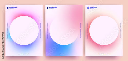 Abstract minimalistic background collection with trendy liquid gradients for flyer or cover or banner or poster design. Vector illustration