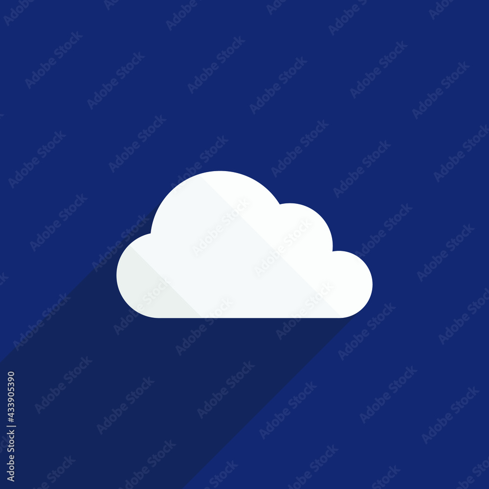 cloud sign on dark blue background cloud sign on dark blue background