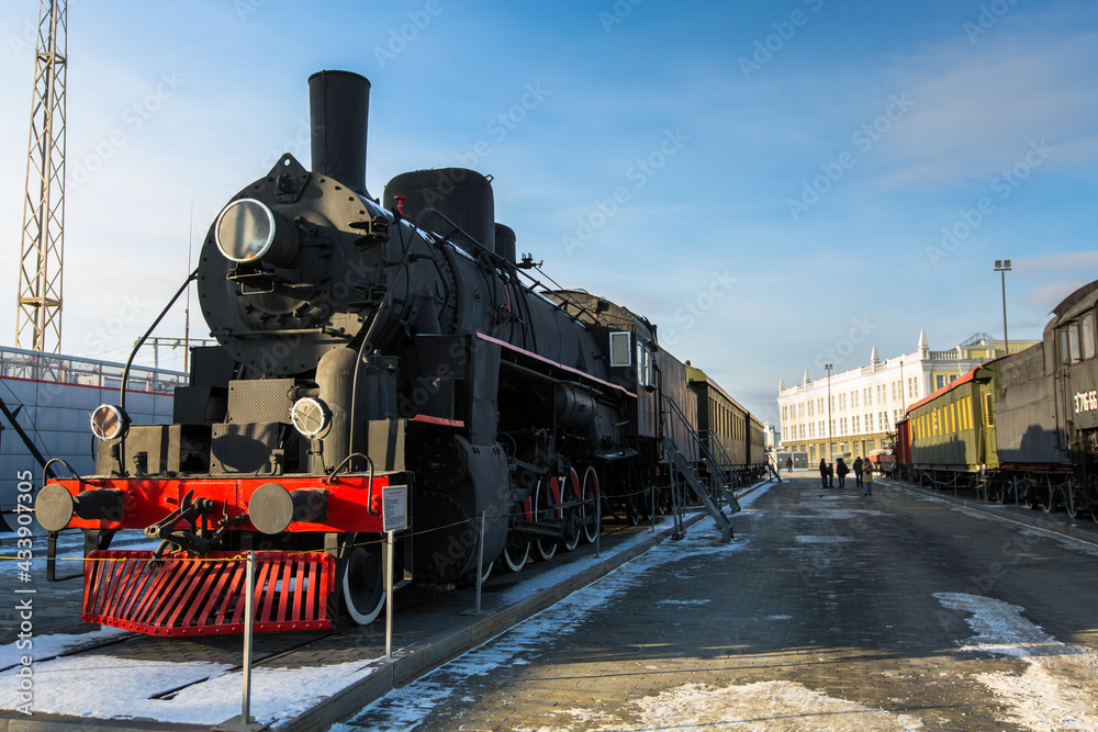 Naklejka premium Two continents Yekaterinburg Russia