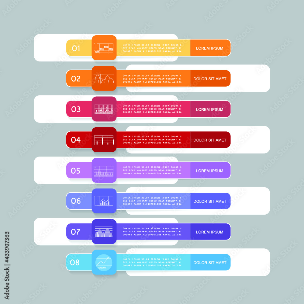 Template for infographic, parts, steps or processes Template for infographic, parts, steps or processes