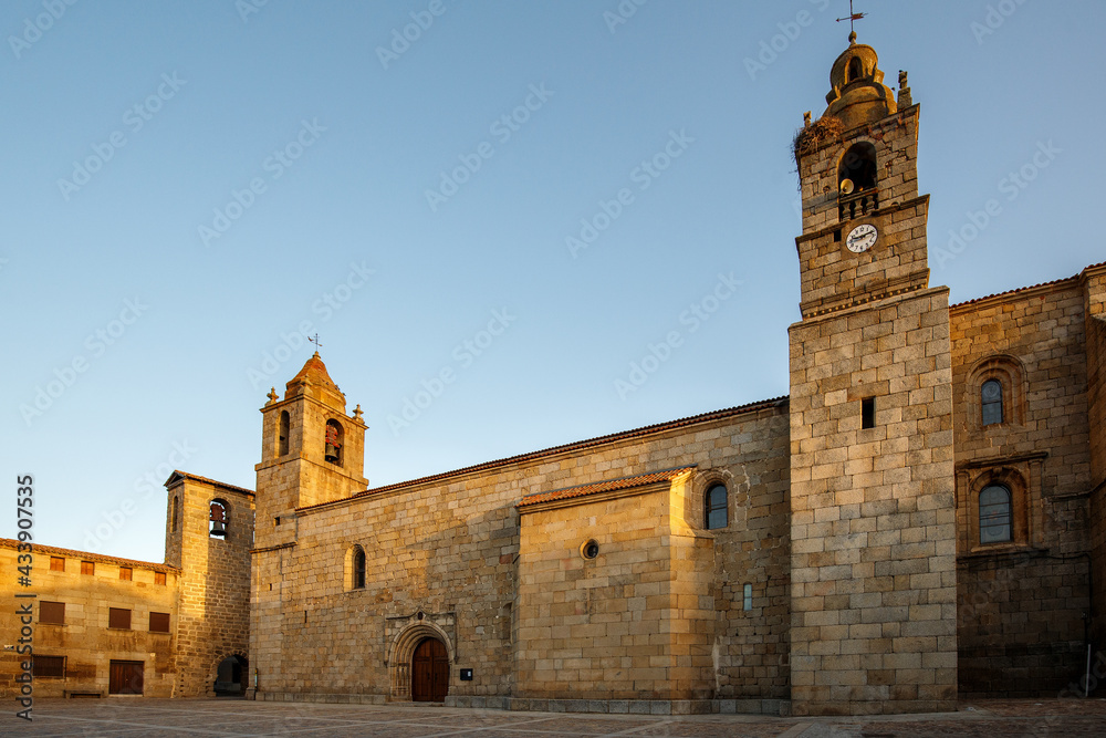 Church in the historical town of San Felices de los Gallegos. Spain.	