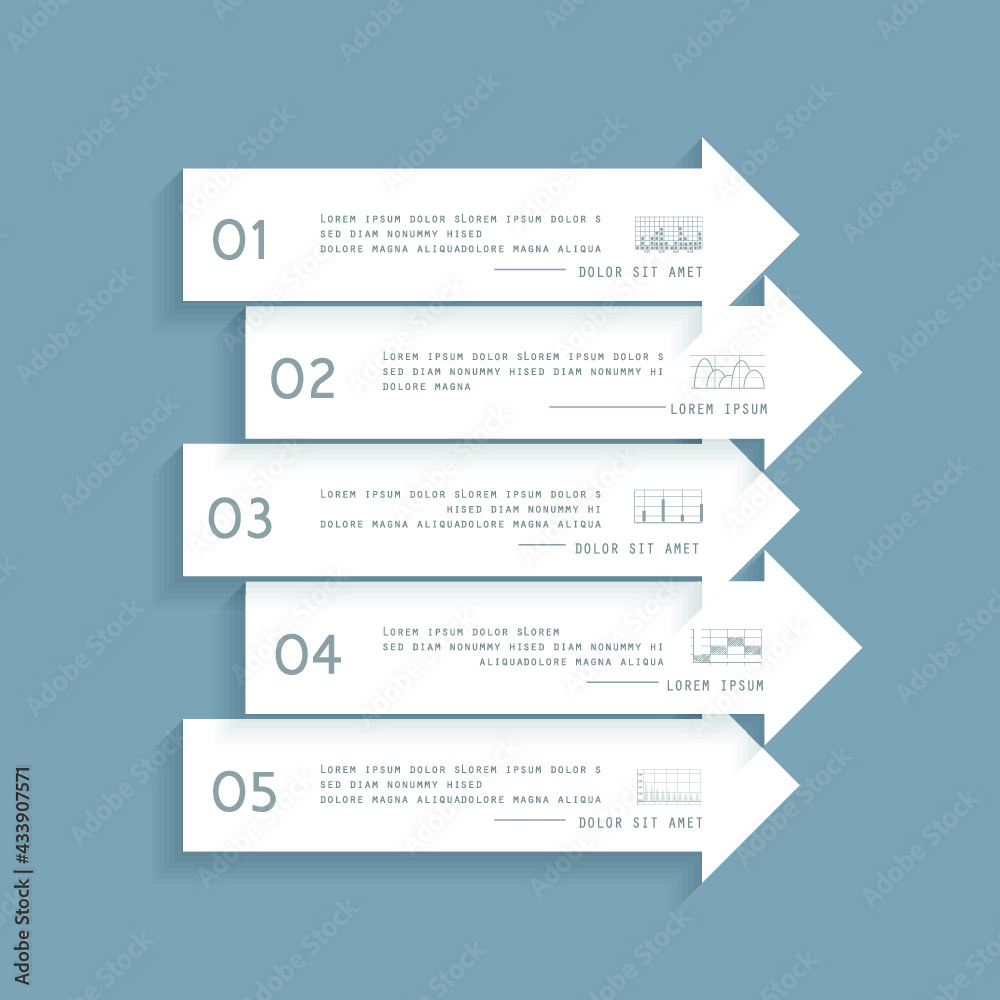 Fototapeta premium Template for infographic, parts, steps or processes
