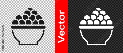 Black Caviar icon isolated on transparent background. Vector