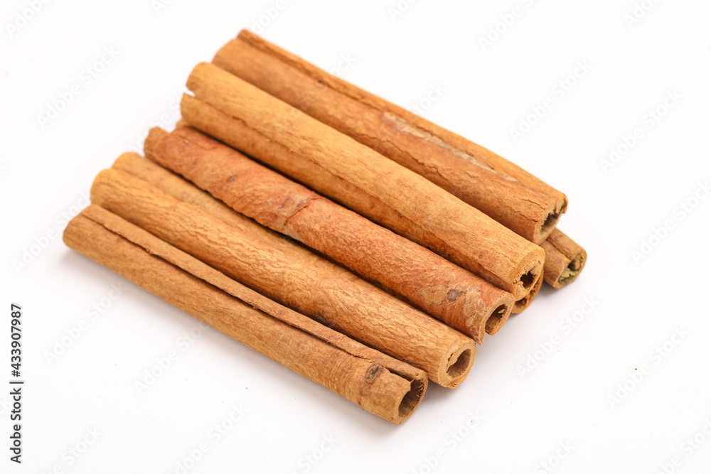 Cinnamon sticks isolated on white background Cinnamon sticks isolated on white background