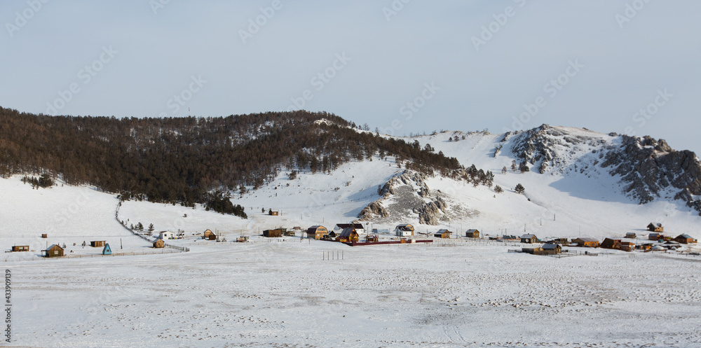 Baikal Lake in winner, Russia