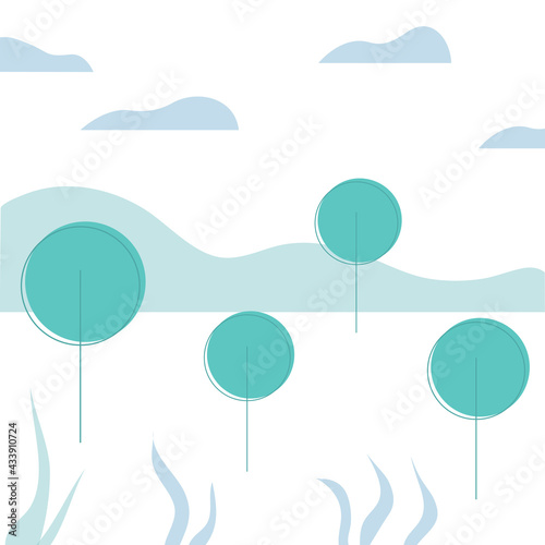 nature landscape abstract. Vector illustration