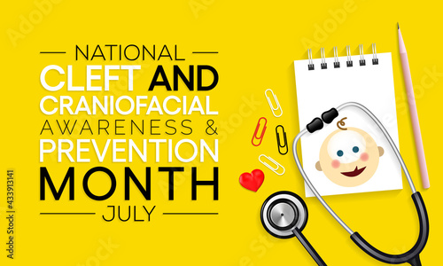 National Cleft and Craniofacial awareness and prevention month is observed every year in July, they birth defects that occur when a baby’s lip or mouth do not form properly during pregnancy. photo