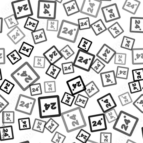 Black Thermostat icon isolated seamless pattern on white background. Temperature control. Vector