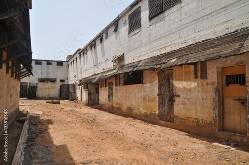 Abandoned prison in the former Ussher Fort in Accra, Ghana. photo