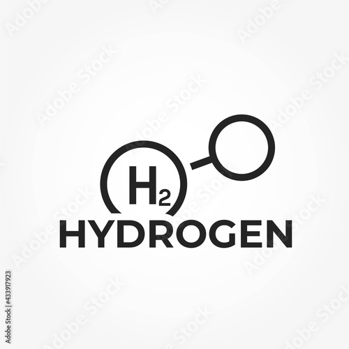 Hydrogen line icon. eco fuel, eco friendly and alternative energy symbol