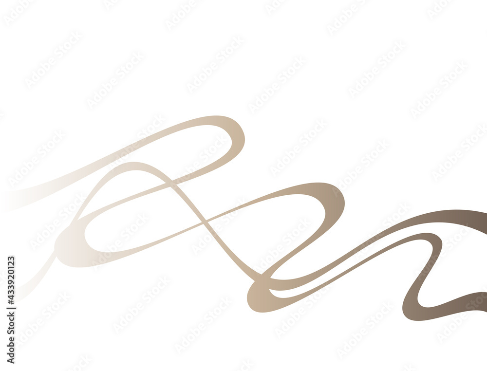 Wavy lines with white and brown gradations Wavy lines with white and brown gradations