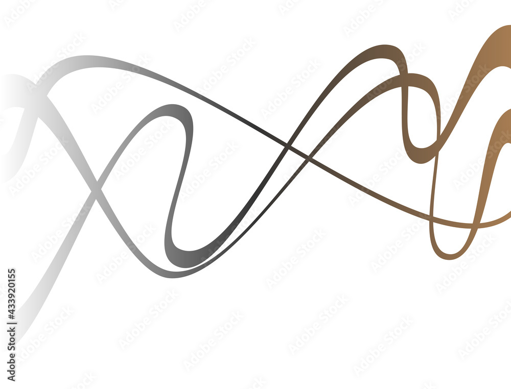 Wavy lines with gradations of white, black and brown