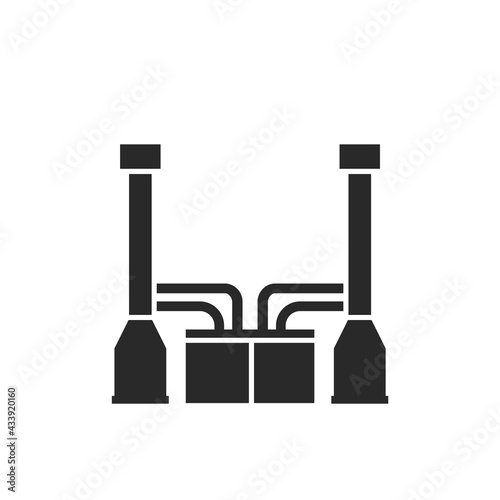 geothermal power plant icon. eco, sustainable, renewable and alternative energy symbol