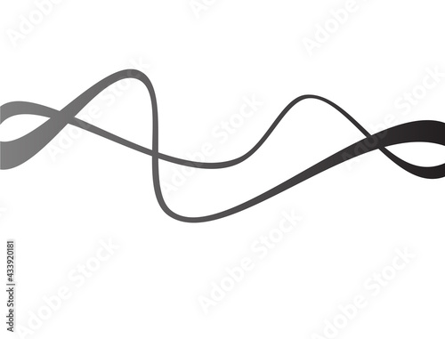 Beautiful looking wavy lines with gradations of black gray
